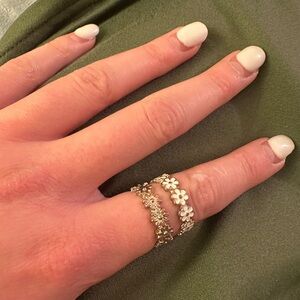 Elegant Floral Rings - Stackable